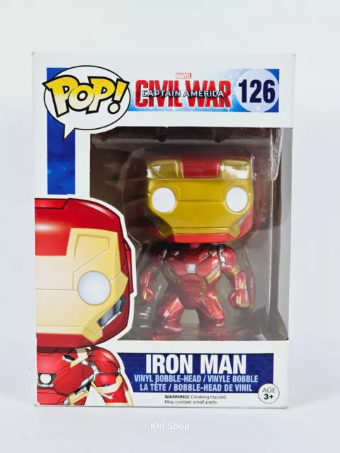 Funko Pop! Vinyl IRON MAN #126 Civil War Marvel MCU Figure