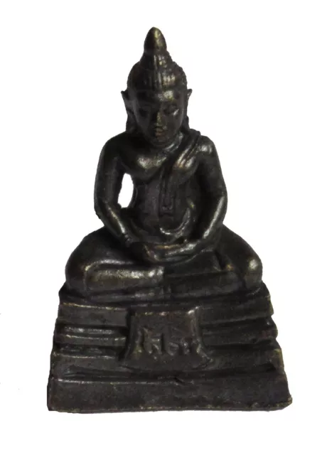 Figurine Buddha Style Thai Meditation Decoration Bronze Figure Amulet