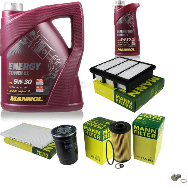 Mann-Filter Controllo Set 6 L mannol Energy Combi Ll 5W-30 per Hyundai