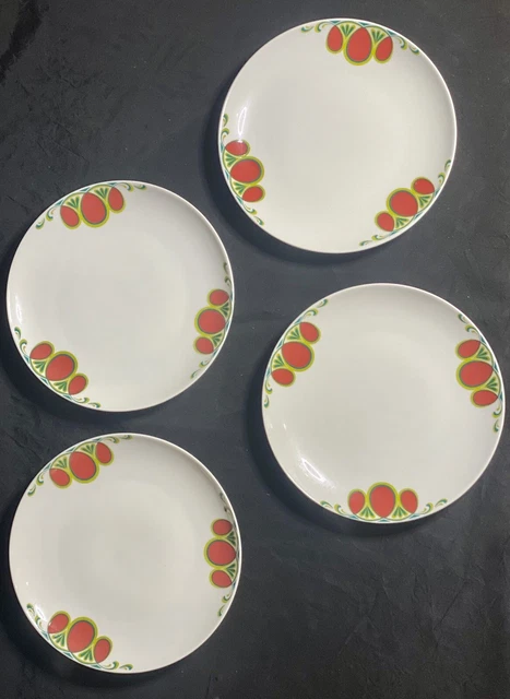 Vnt. Mid Century Modern Set Of 4 Winterling China Salad Dessert Plates Bavaria