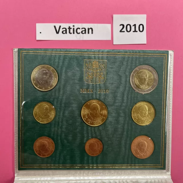 Coffret BU 8 pièces  Vatican 2010  de 1 cnt à 2 euros BU Neuve 🇻🇦 Benoît XVI