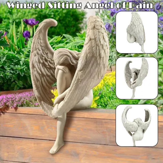 Garden Redemption Angel Statue Lawn Patio Ornament Fairy Figurine Decoration NEW