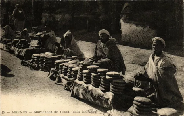 CPA AK Meknes- Marchands de Casra MAROC (880156)