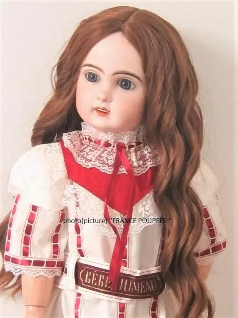 Perruque Jumeau cheveux Auburn pour poupée Antique et moderne-T28/30m (11/12")