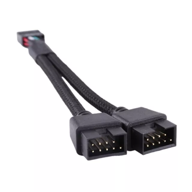 9Pin USB Header Splitter Female 1 to 2 Male Extension USB 2.0 Motherboard Cable