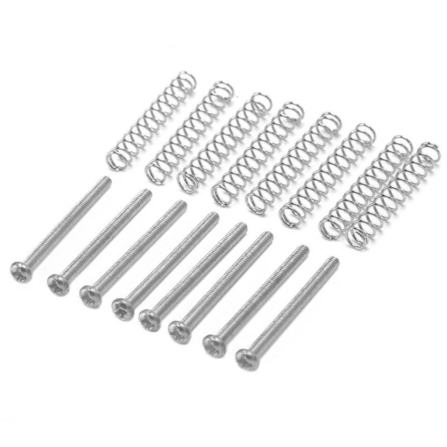 8 Pcs M2.5x32MM Electric Guitar Humbucker Pickups Adjust Height Screw and7410