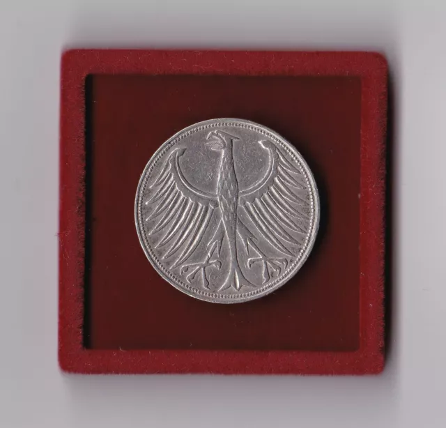 ► 5 Deutsche Mark DM - 1951 - BRD - F - Münze fünf ◄ 2