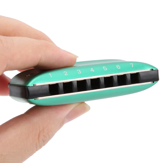 7 Holes Harmonica FKey 27Tone Mouth Organ With Strap Wind Instrument For Beg EOM