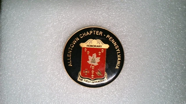 Challenge Coin Allentown Chapter Pennsylvania Honorary The First Defenders