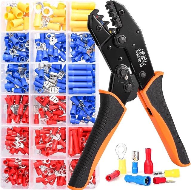 Pinza Crimpatrice Capicorda,Preciva Set di pinze a crimpare a doppio filo 0,08-16mm² Set