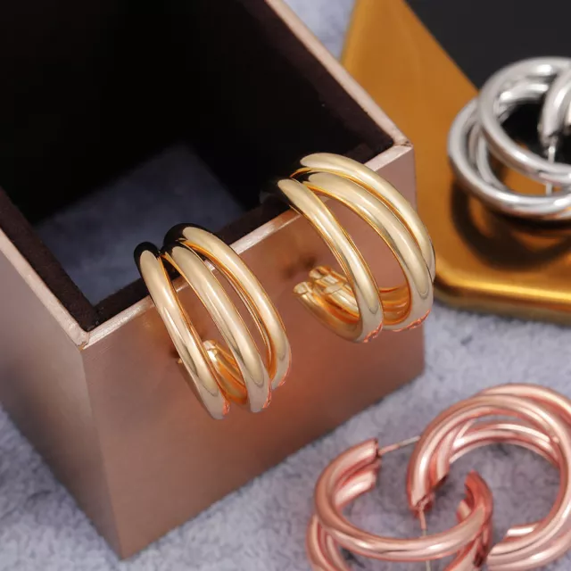 Cute 925 Silver Filled,Gold,Rose Gold Hoop Earring Women Party Jewelry