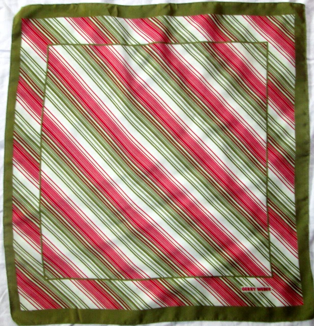 Foulard En Soie Vintage Bleu - Modèle Carré 50x52 Cm Pour Tour De Cou