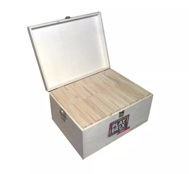 PlayBrix 500 Stück in einer Holzkiste