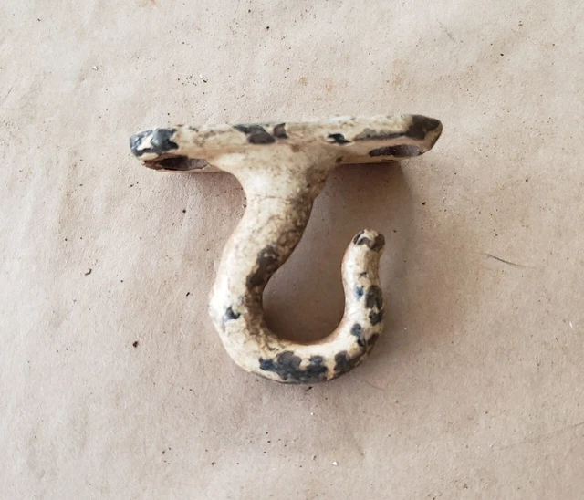 Antique Vintage Cast Iron Flange Mounted Hook