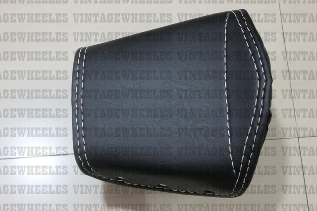 Housse De Selle Passager Royal Enfield Lycett - Cuir Noir Et Acier - Neuf Pour Moto Classique
