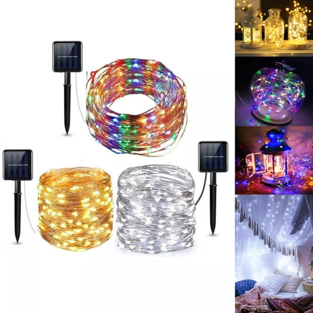 10M LED énergie solaire fée guirlande lumineuse fête de Noël décor jardin lampe