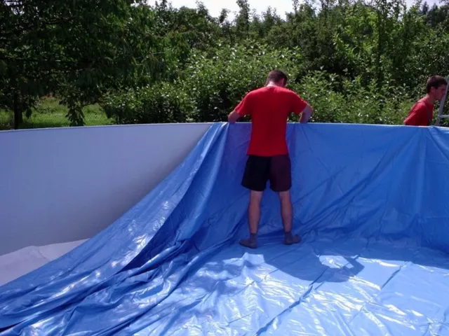 Innenhülle Poolfolie 4,50 x 0,90 m blau 450 Schwimmbad Folie für Stahlwandbecken