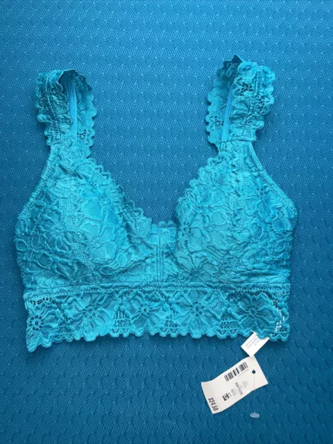 NWT Live Love Dream Bralette green lace Aeropostale small removable pads