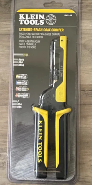 Klein Tools VDV211-100 Extended Reach Coax Crimper BRAND NEW SEALED