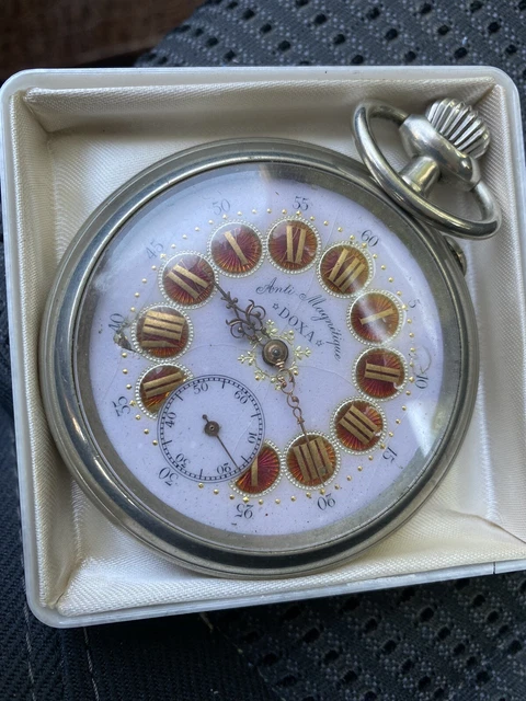 Grosse Montre De Poche (gousset) Doxa Militaire En Acier - Mécanique à Remontage Manuel