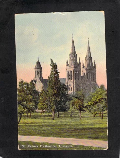 B2621 Australia SA St Peters Cathedral Adelaide pu1907 vintage postcard