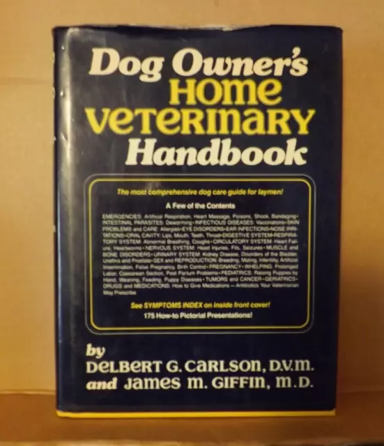 DOG OWNERS HOME VETERINARY HANDBOOK HARDCOVER BOOK 1989 13th PRINTING