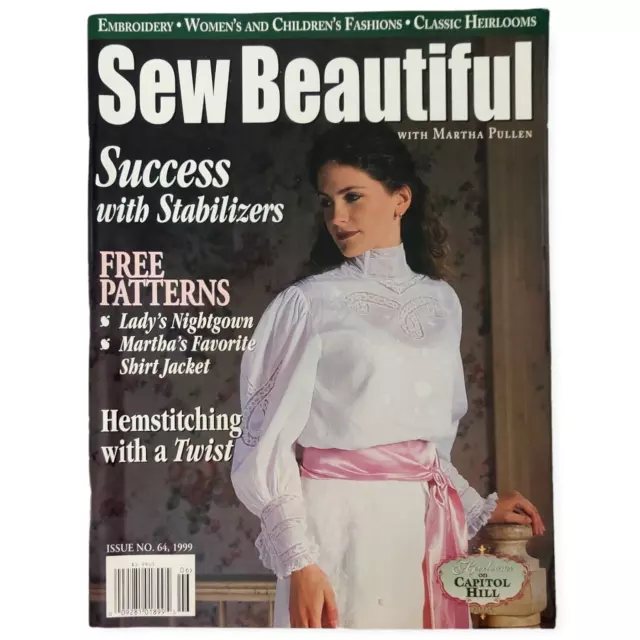 Sew Beautiful Magazine Issue No 64, 1999 Lady's Nightgown & Jacket Patterns