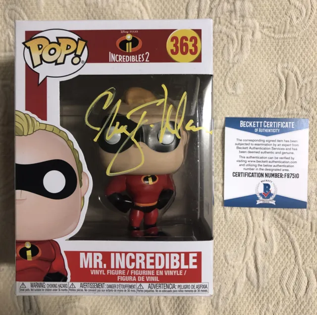 Signé Craig T Nelson dédicacé Mr Incredibles Funko Pop Disney Pixar Beckett1