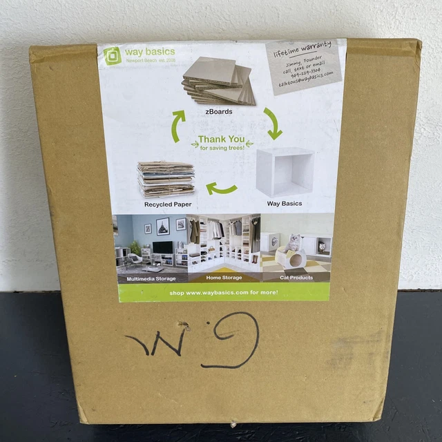 Way Basics 12.8""H x 13.4""W Eco Modular Stackable Storage Cube Modern Cubby