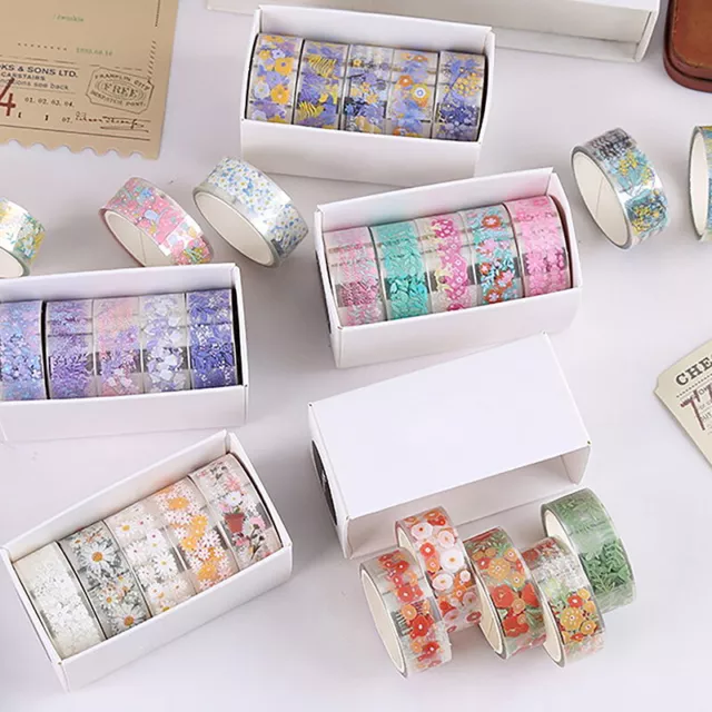 5 Rolls Transparent Sticker Tape DIY Decorative Material Tape Stickers Supplies