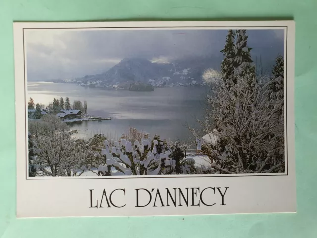 Carte Postale de la Haute Savoie (74) GF Lac D'Annecy en hiver