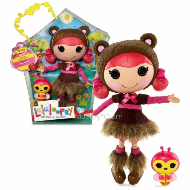 Lalaloopsy 12" Tall Button Rag Doll Teddy Honey Pots& Pet Bee 'RARE'