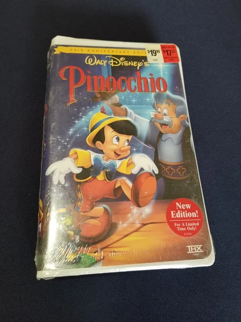Walt Disney's 60th Anniversary Edition - Pinocchio VHS - NEW - Factory Sealed!
