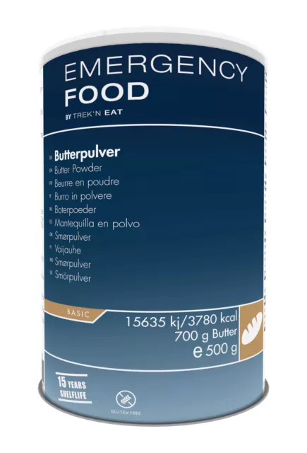 Butterpulver Emergency Food TREK´N EAT 500 G (700) Dose MHD 11/2037 Notnahrung