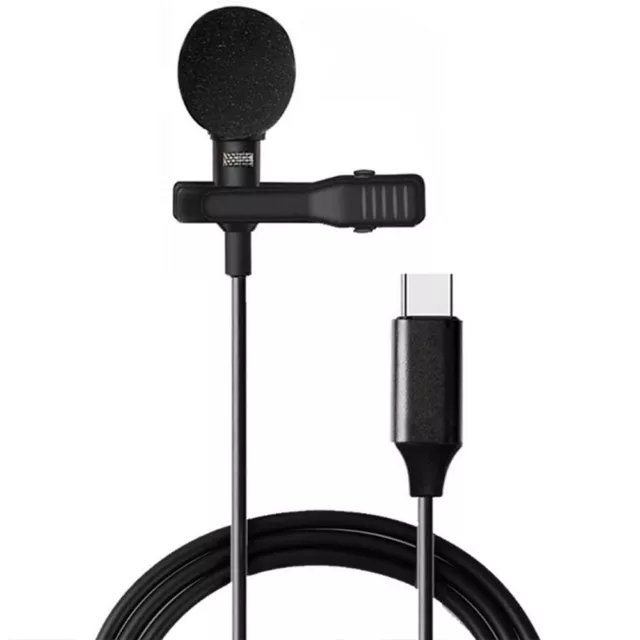 Lavalier Clip-on Microphone Mini Omnidirectional Portable Wired Label Mic