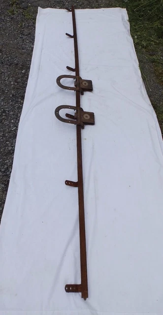 Antique Pair Barn Garage Door Rollers Big 4 Pulley Horseshoe Sliders Vtg 361-17P 3