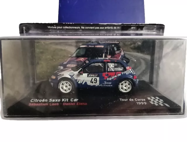 Sébastien Loeb Daniel Elena Citroen Saxo Kit Car  miniature  1/43  Rallye