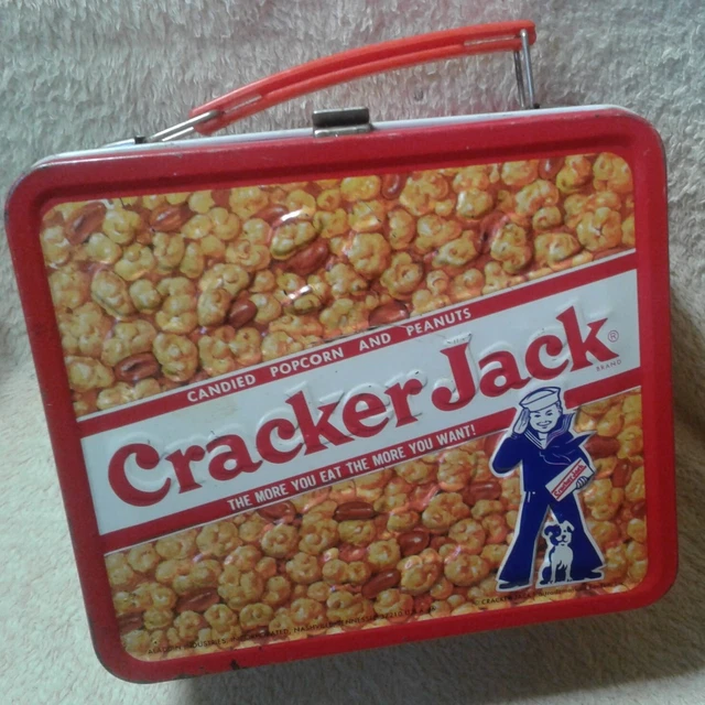 VINTAGE CRACKER JACK Metal Lunch Box Candied Popcorn and Peanuts