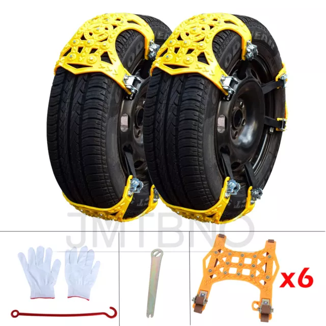 6x Wheel Tire Snow Anti-skid Chains For Ford Escape Emergency Winter Driving