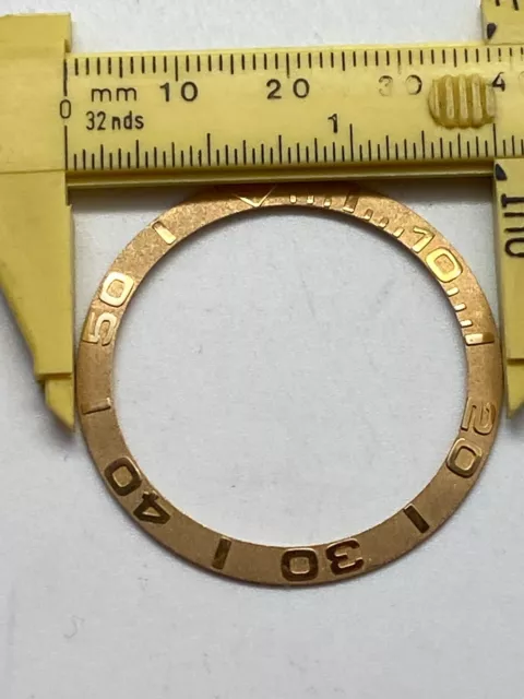 Authentic 18k Yellow Gold Rolex Yachtmaster Bexel Insert