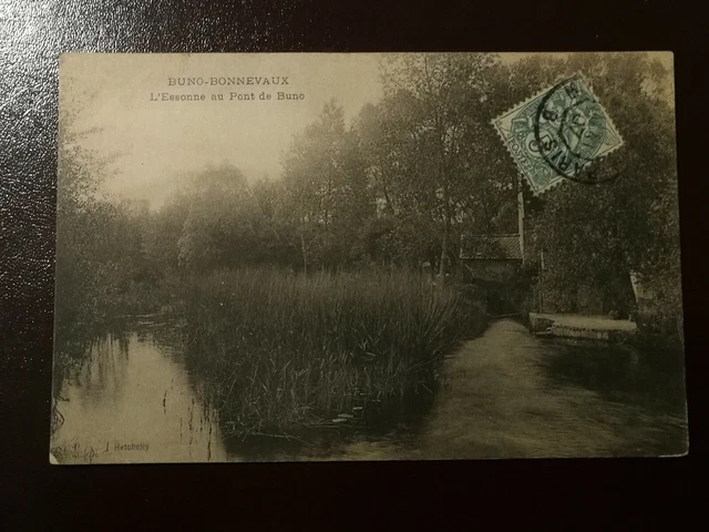 CPA 91 BUNO BONNEVAUX - L'Essonne au Pont de Buno