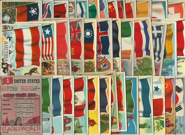 A&BC-FULL SET- FLAGS Of The World (X80 Cards) £14.50 - PicClick UK
