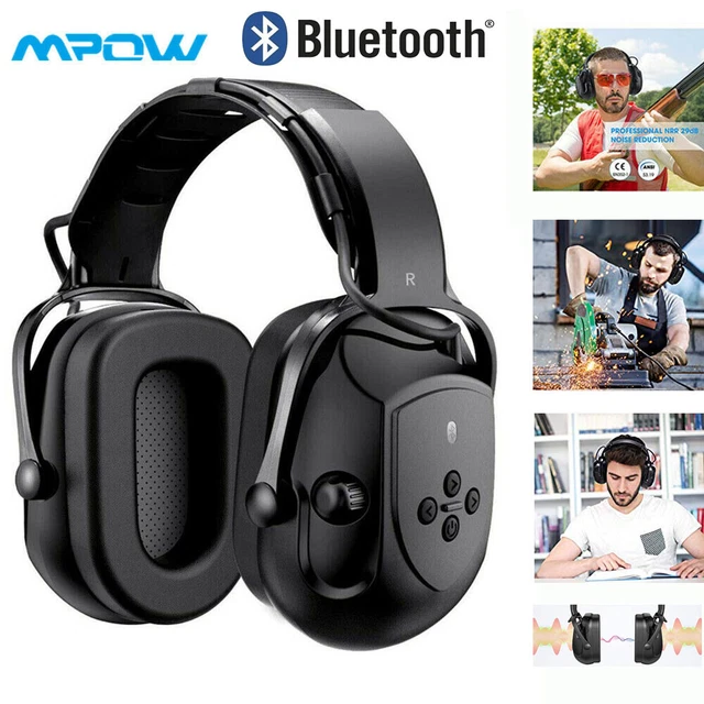Mpow Bluetooth Noise Reduction Safety Ear Muffs Hearing Protection Headphones US