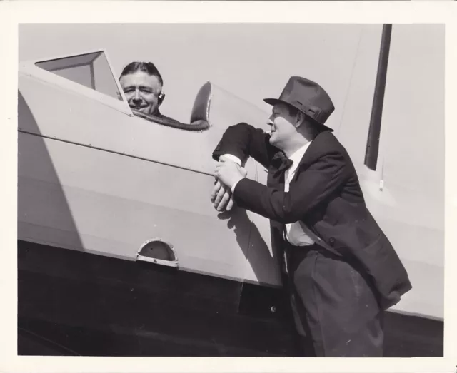 Director CLARENCE BROWN LIONEL BARRYMORE Vintage CANDID NIGHT FLIGHT MGM Photo