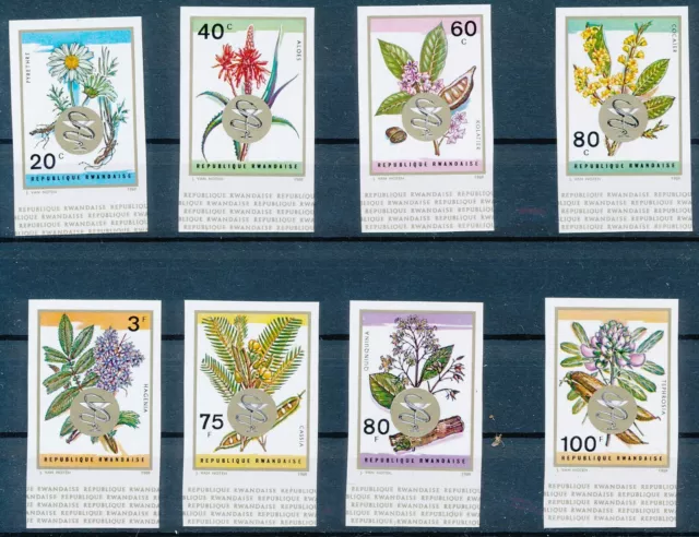 [BIN16142] Rwanda 1969 Medicine Flora good set very fine MNH imperf stamps