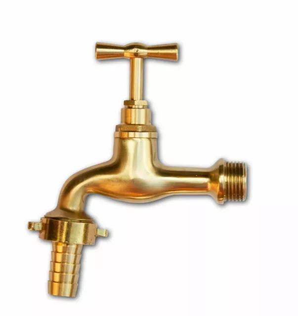 1/2" Solid Polished Brass Tap Faucet Mixer Basin Garden Bathroom Kitchen