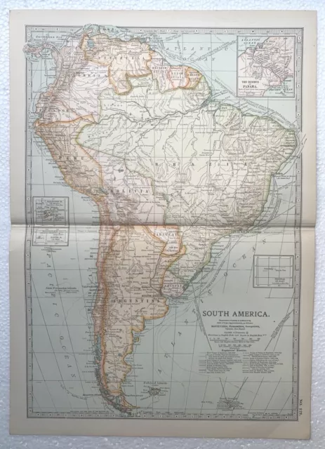 Encyclopaedia Britannica Map 1903 South America