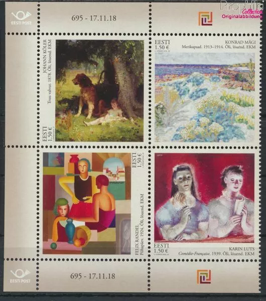 Briefmarken Estland 2018 Mi 936-939 Viererblock (kompl.Ausg.) postfrisch K(96706