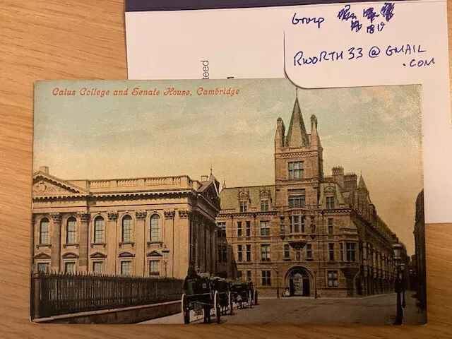 Caius College and Senate House, Cambridge, vintage Postcard