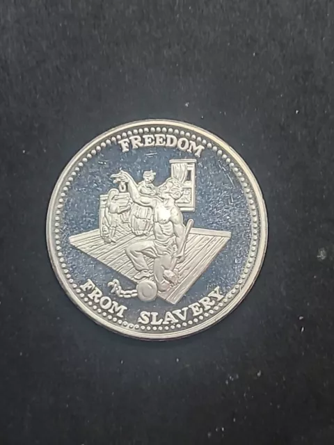 .999 Silver 1oz Rounds | Freedom from Slavery | Johnson Matthey Proof Finish